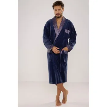 Pánské oblečení Pánský župan De Lafense 773 Bonjour - bavlna Modrá XL