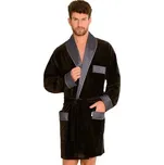 Pánský župan De Lafense 772 Bonjour - bavlna Tmavě hnědá M