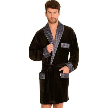 Pánský župan Pánský župan De Lafense 772 Bonjour - bavlna Tmavě hnědá M