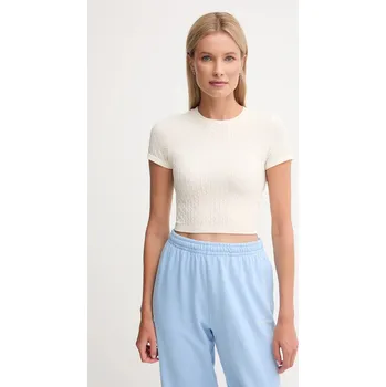 Tričko Calvin Klein Underwear dámské, béžová barva, LV00QS7546 01A, vel. L