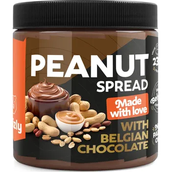 GRIZLY Arašídový krém s belgickou čokoládou 500 g