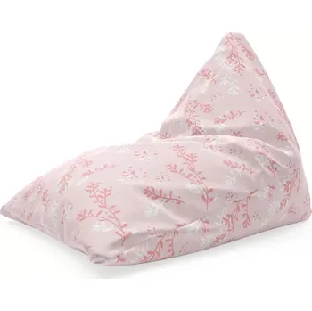Sedací pytel Sablio Sedací vak Triangl Růžové rostliny: 120 x 100 x 100 cm