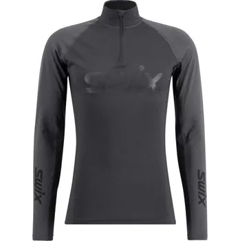 Pánská móda Pánské funkční triko s dlouhým rukávem Swix RACEX DRY S Černá, Tmavě šedá