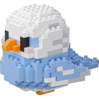 ostatní stavebnice Modrý exotický papoušek 7.6 x 10 x 5.5 cm Mikro mini stavební bloky 3D montážní model pro milovníky ptáků Kreativní dekorativní zábavná stavebnice
