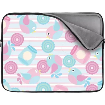 pouzdro na notebook Sablio Obal na notebook Roztomilí ptáčci - 17"