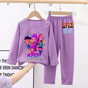 KPop Demon Hunters (Lovkyně démonů) KPop Demon Hunters dívčí pyžamo s potiskem Motiv: LMNT84K-LMNT138K, Velikost: 100