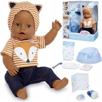 Panenka Interaktivní panenka Baby Born s funkcí pití, pláče a nočníku, 42 cm