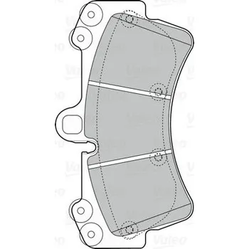 Brzdová destička Sada brzdových destiček, kotoučová brzda VALEO 302043