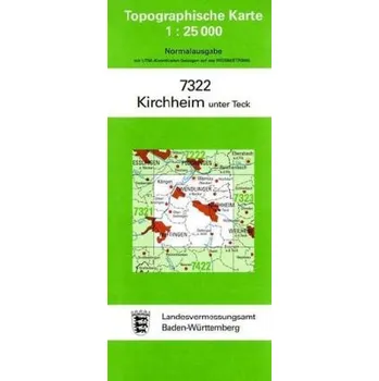 Topographische Karte Baden-Württemberg Kirchheim unter Teck