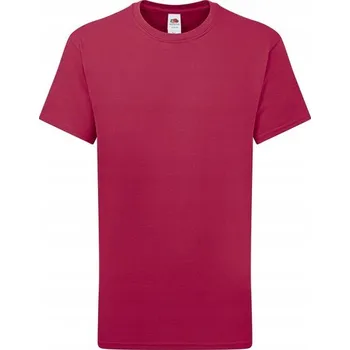 Chlapecké tričko Fruit of the Loom dětské tričko červené bavlna velikost 116
