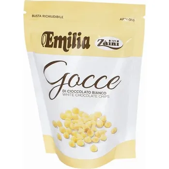 Čokoláda Bílé čokoládové kapky ZAINI EMILIA 180g - na vaření a pečení