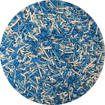 Cukrové zdobení tyčinky modro-bílý mix 80g - I LOVE CAKES | Skvělé pro Váš domácí dort