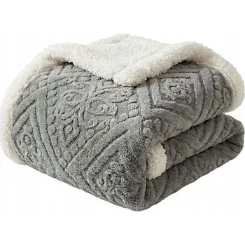 deka TEPLÁ HRUBÁ DEKA 160x200 SVETR BERÁNEK OBOUSTRANNÁ