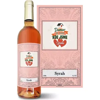 Víno Sablio Růžové víno Domov 2: 0,75 l