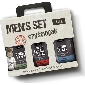Sprchový gel Sada pro chlapa sprchový gel 3x500 ml divočák sex a byznys kozel LaQ