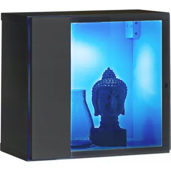 Noční stolek Noční stolek šedý lesk 30 x 30 x 25 cm ASM