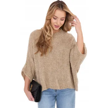 Dámský svetr Dámský ležérní svetr Bouclé s příměsí vlny