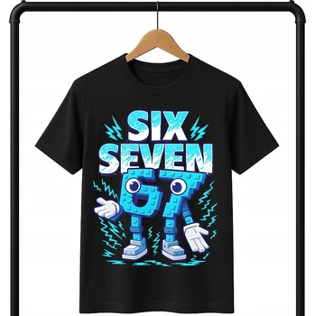 Dětské tričko černé SIX SEVEN BRAIN ROT 67 HIT VELIKOST 3XS 92CM