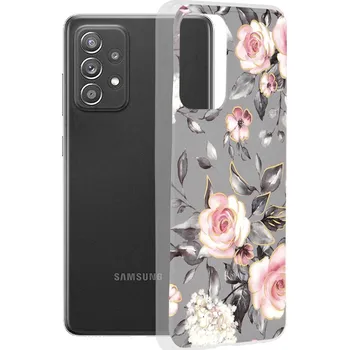 Pouzdro na mobilní telefon Kryt Samsung Galaxy A52 Techsuit - Marble Series - Bloom of Ruth Gray