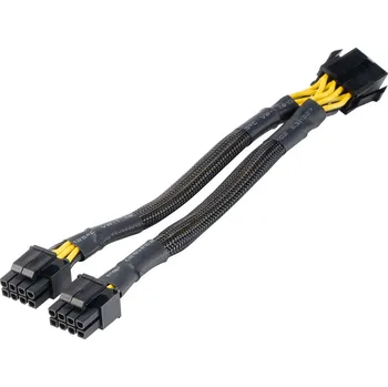 Napájecí kabel AKASA - 8-pin na Dual 4+4-pin CPU Power Adapter