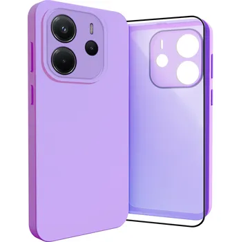 Pouzdro na mobilní telefon Zadní Kryt Hello Case pro Xiaomi Redmi Note 14 5G fialový