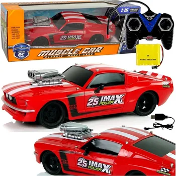 RC model auta RC Sportovní Auto 1:16 Červené s Bílými Pruhy