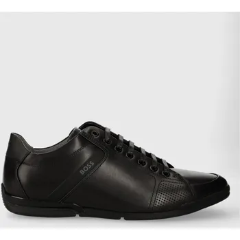 Pánská móda Kožené tenisky BOSS Saturn 50498282.001 černá 99X, EUR 43