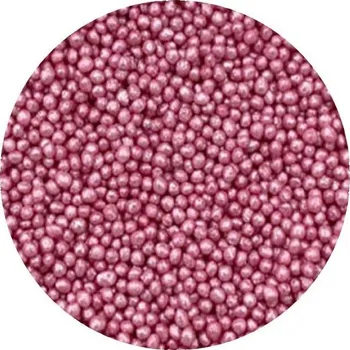 Cukrové perličky růžové metalické 2mm 1kg - I LOVE CAKES | Skvělé pro Váš domácí dort