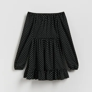 Dívčí šaty Reserved - Puntíkované šaty - černý - 303FW-99P - 303FW-99P-158