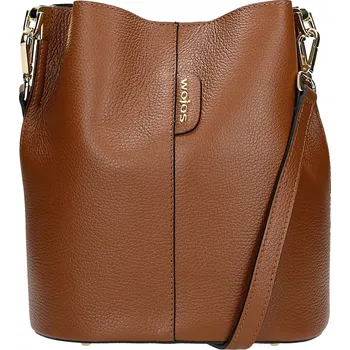 Kabelka Wojas kabelka kufřík z přírodní lícové kůže hnědá