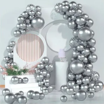 Přisada na vaření a pečení Balónková girlanda stříbrná 92ks - Cakesicq | Cukrářské potřeby