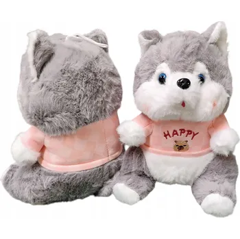 plyšák PLYŠÁK PEJSEK HUSKY HAPPY TRIČKO 24CM E2631 EMAJ