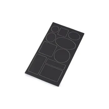 Galanterie Samolepicí záplaty voděodolné tvary - 10 ks - 10 šedá ocelová