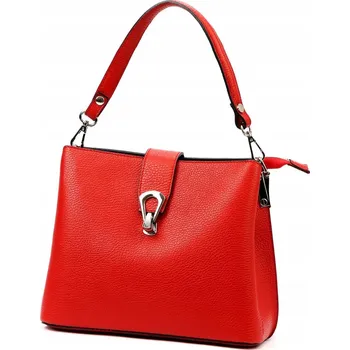 Kabelka Vera Pelle kabelka z pravé kůže červená