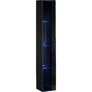 Komoda Prosklená vitrína RIONATA 6 - černá