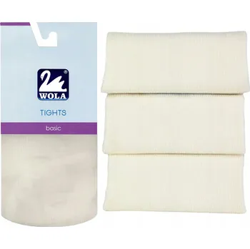 Dětské punčocháče Wola bílé bavlna velikost 152