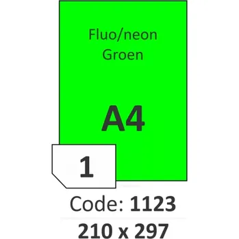 Speciální papír Rayfilm R0130.1123 Samolepící etikety 210 x 297mm (A4) zelené fluo, 1list
