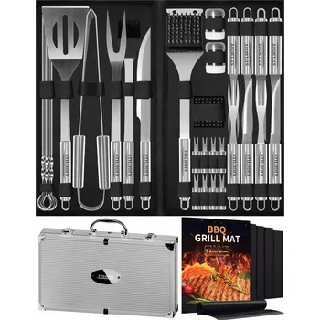 Příbor Sada grilovacích příborů a náčiní STILHOFF BBQ, 39 ks (33 ks + kufřík + 5x podložka)