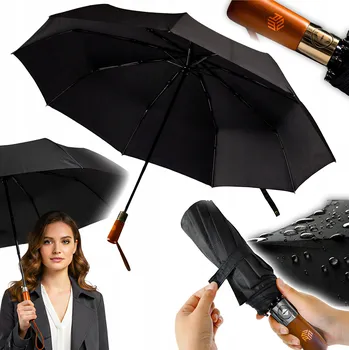 Deštník AUTOMATICKÝ SKLÁDACÍ DEŠTNÍK PREMIUM ZESÍLENÝ VODĚODOLNÝ Systém WRS