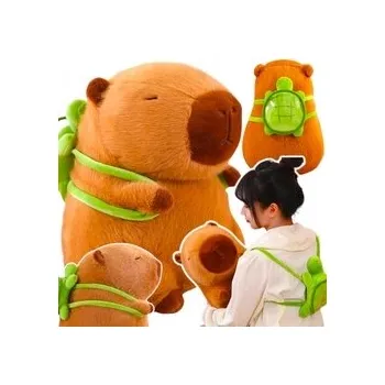 plyšák Plyšová Hračka kapybara plyšák hračka s batohem želvička měkká plyšová 2v1