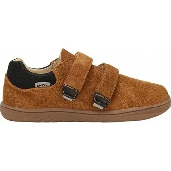 Dámské polobotky BARTEK 8600363 BAREFOOT DĚTSKÉ POLOBOTKY KOTNÍKOVÉ BOTY KŮŽE hnědé 30 Hnědá