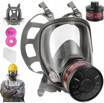 Pleťová maska Celotvárová lakýrnická maska gumová N95 s filtry