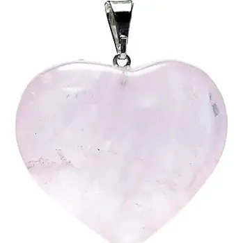 Přívěsek Přívěsek z růžového křemene ve tvaru srdce
