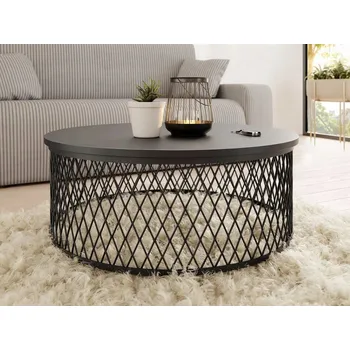 Konferenční stolek Konferenční stolek Mirjan kulatý 75 x 75 x 30 cm černý