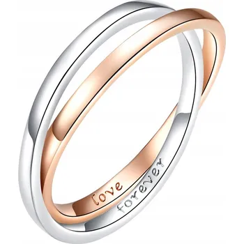 Prsten PRSTÝNEK pozlacený dvojitý stříbro S925 vel. 16