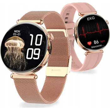 Hodinky CHYTRÉ HODINKY DÁMSKÉ HODINKY MĚŘENÍ EKG GLUKÓZY TLAKU PULSU HOVORY MENU PL