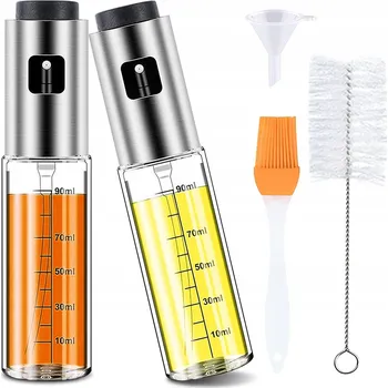 Nádoba na olej a ocet Rozprašovač na olej 100 ml, 2 ks + kartáček na čištění zdarma