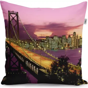 Polštář Sablio Polštář Rozsvícený most - 50x50 cm