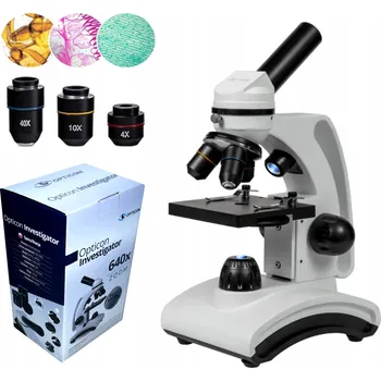 Mikroskop Optický mikroskop OPTICON - Investigator 640x + příslušenství + LED