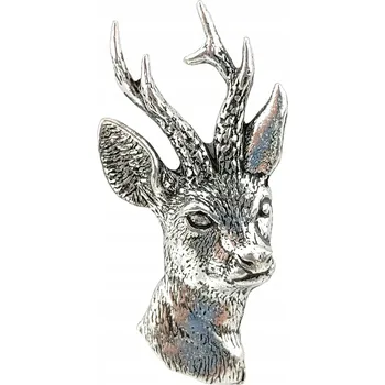 Brož Ručně vyrobená elegantní lovecká brož/ozdoba na klobouk - klopu - SRNEC